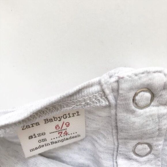 Zara heather gray long sleeve top  EUC 6-9 months - Picture 3 of 4